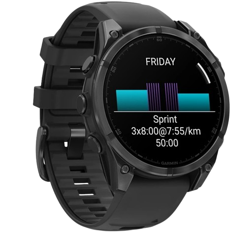 GARMIN FENIX 8 - 47 MM, AMOLED SLATE  GRAY WITH BLACK SILICONE BAND