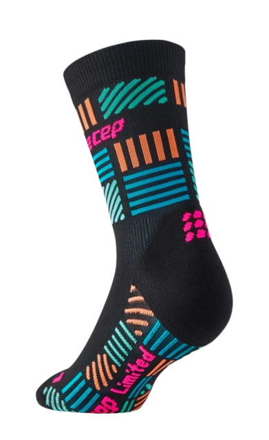 The Run Limited 2024.2 Compression Socks (MID CUT) Black/Neon Pink Men