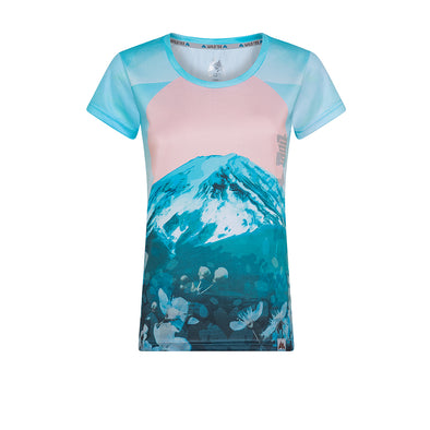 WILDTEE Mount Fuji Women Tech T-shirt